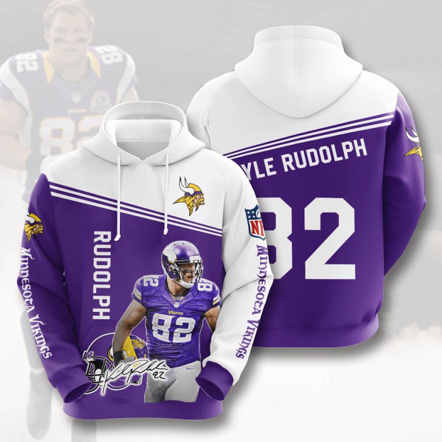Sports American Football Nfl Minnesota Vikings Kyle Rudolph Usa Hoodie 3D