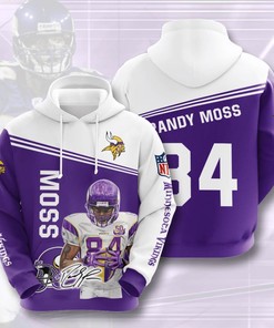 Sports American Football Nfl Minnesota Vikings Randy Moss Usa Hoodie 3D