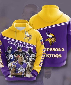 Sports American Football Nfl Minnesota Vikings Usa Sport All Over Print Hoodie 3D 2