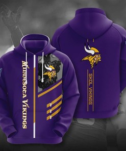 Sports American Football Nfl Minnesota Vikings Usa Sport All Over Print Hoodie 3D 6