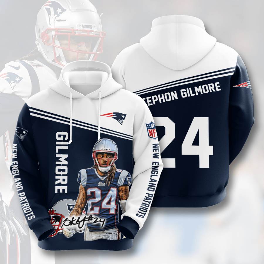 Sports American Football Nfl New England Patriots Stephon Gilmore Usa Hoodie 3D