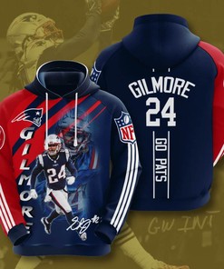Sports American Football Nfl New England Patriots Stephon Gilmore Usa Sport All Over Print Hoodie 3D
