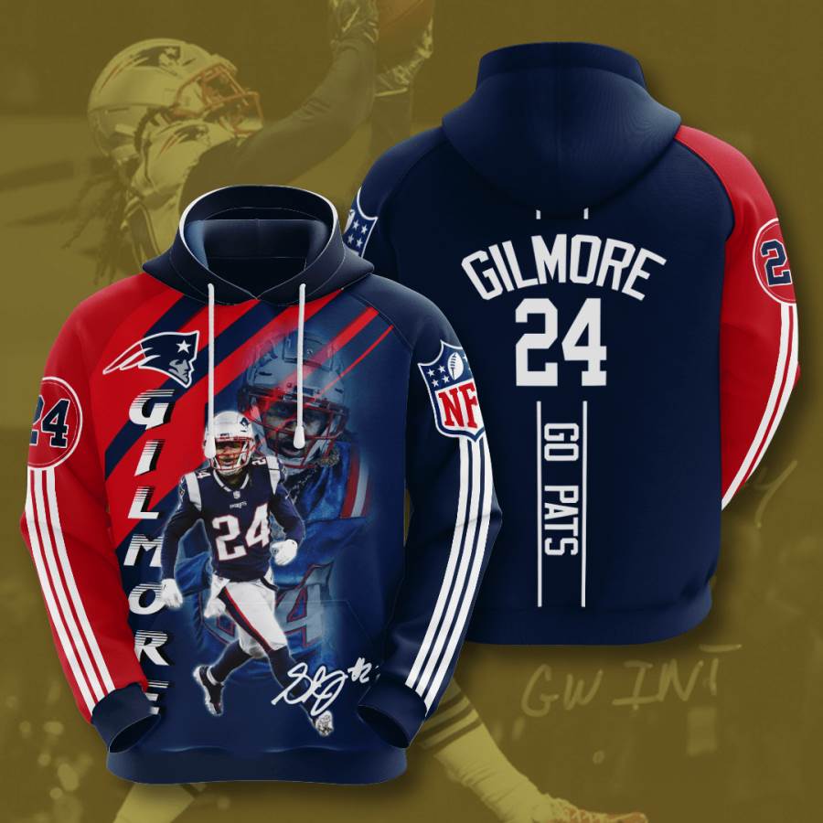 Sports American Football Nfl New England Patriots Stephon Gilmore Usa Sport All Over Print Hoodie 3D