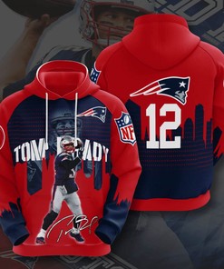 Sports American Football Nfl New England Patriots Tom Brady Usa All Over Print Hoodie 3D