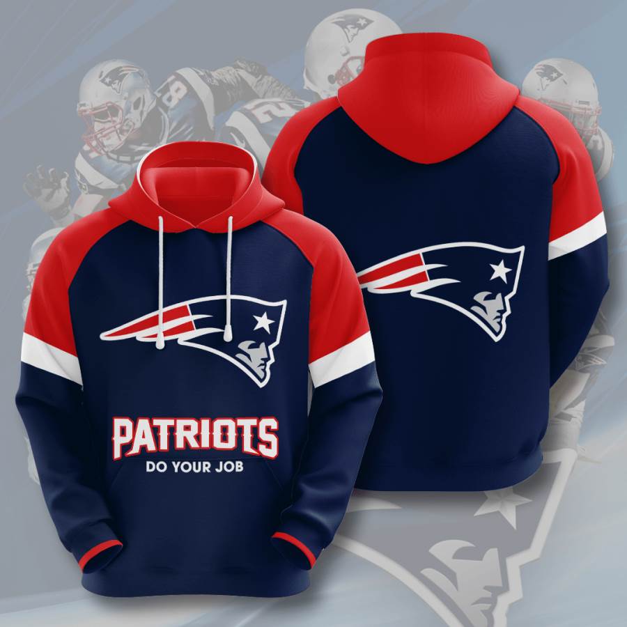 Sports American Football Nfl New England Patriots Usa Sport All Over Print Hoodie 3D 2