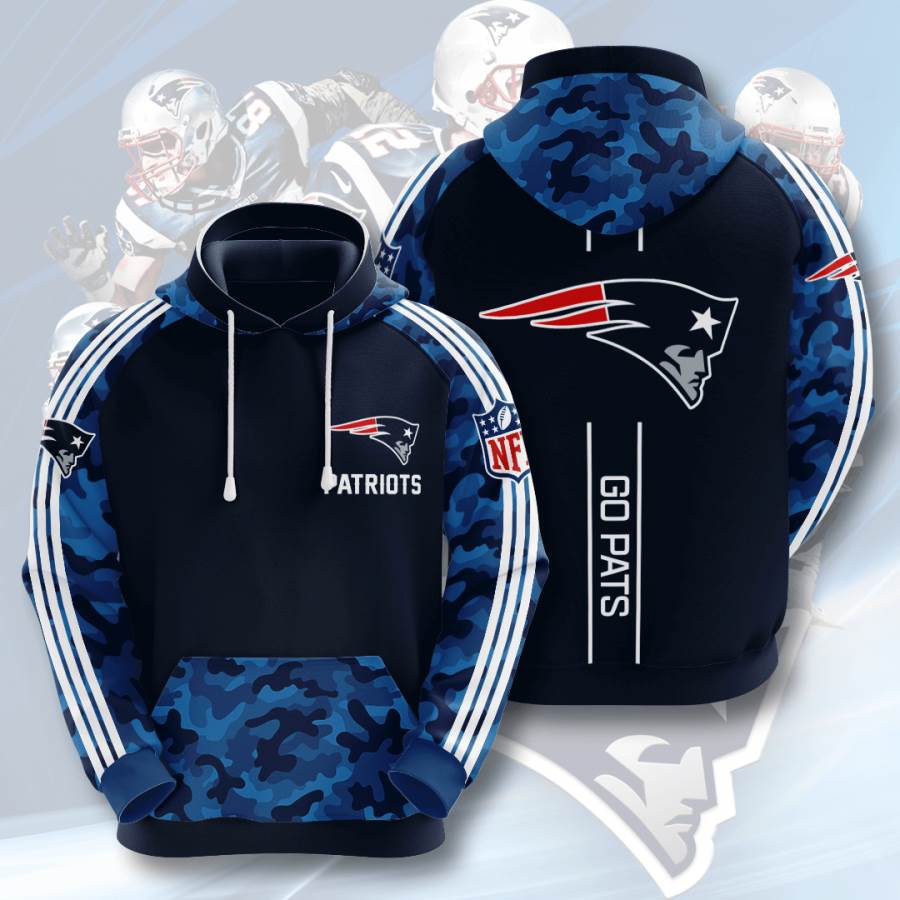 Sports American Football Nfl New England Patriots Usa Sport All Over Print Hoodie 3D 3