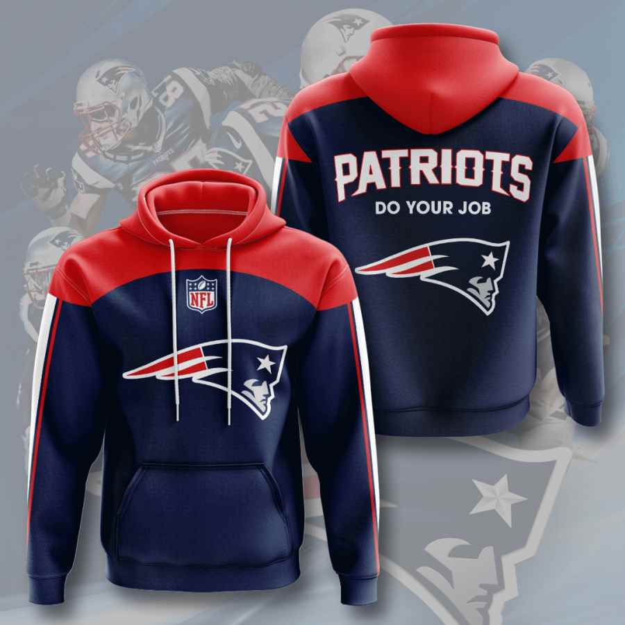 Sports American Football Nfl New England Patriots Usa Sport All Over Print Hoodie 3D 4