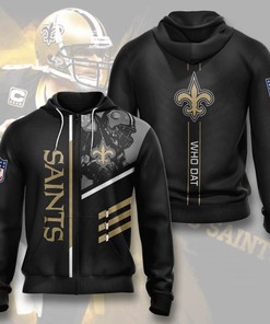 Sports American Football Nfl New Orleans Saints Usa Sport All Over Print Hoodie 3D 2