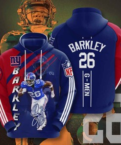 Sports American Football Nfl New York Giants Saquon Barkley Usa Hoodie 3D