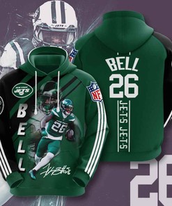 Sports American Football Nfl New York Jets Leveon Bell Usa Hoodie 3D