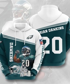 Sports American Football Nfl Philadelphia Eagles Brian Dawkins Usa Hoodie 3D