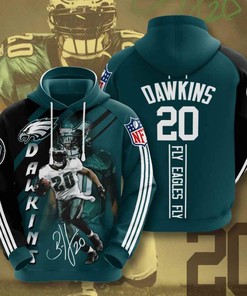 Sports American Football Nfl Philadelphia Eagles Brian Dawkins Usa Sport All Over Print Hoodie 3D