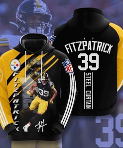 Sports American Football Nfl Pittsburgh Steelers Minkah Fitzpatrick Usa Sport All Over Print Hoodie 3D