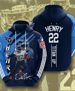 Sports American Football Nfl Tennessee Titans Derrick Henry Usa Sport All Over Print Hoodie 3D