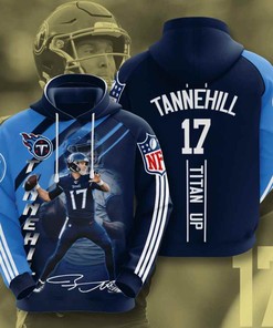 Sports American Football Nfl Tennessee Titans Ryan Tannehill Usa Hoodie 3D