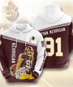 Sports American Football Nfl Washington Redskins Ryan Kerrigan Usa Hoodie 3D