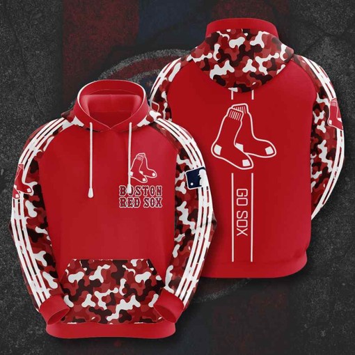 Sports Baseball Mlb Boston Red Sox Usa All Over Print Hoodie 3D