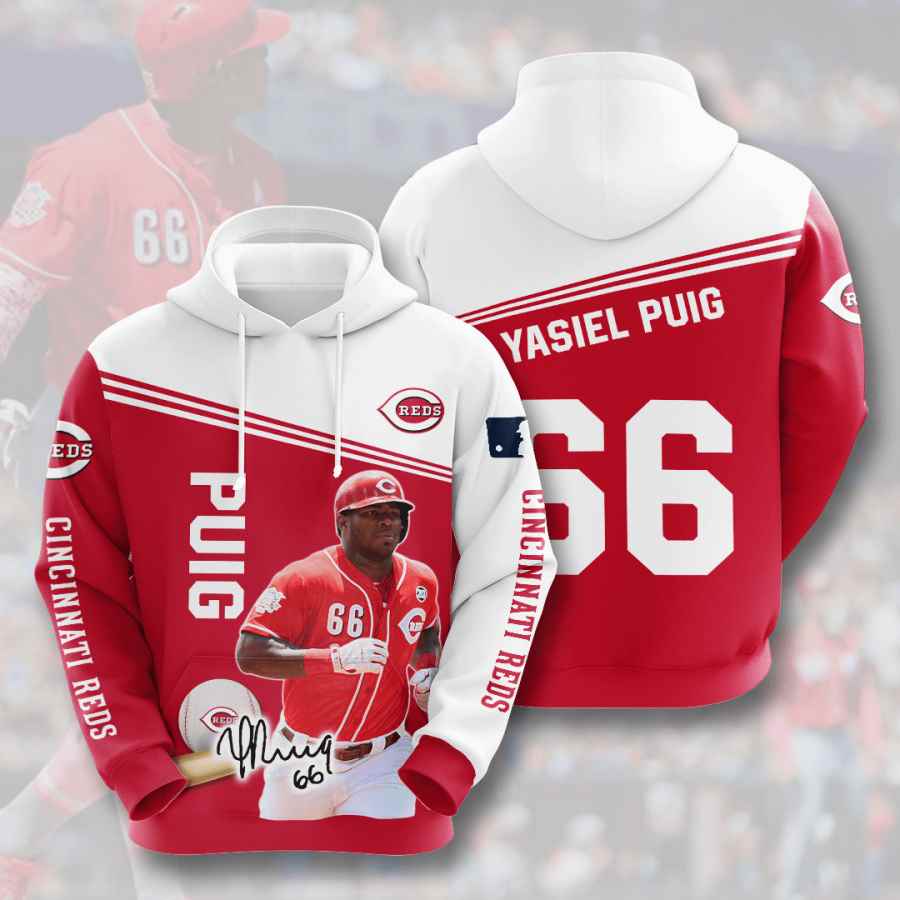 Sports Baseball Mlb Cincinnati Reds Yasiel Puig Usa Hoodie 3D