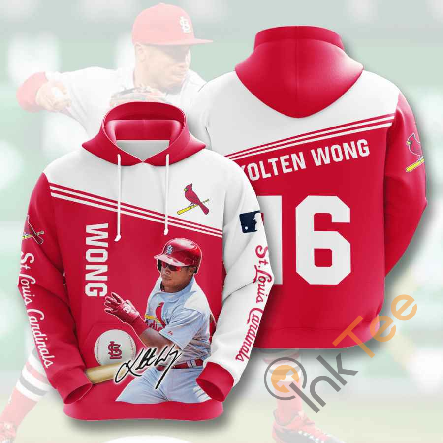 Sports Baseball Mlb St. Louis Cardinals Kolten Wong Usa Hoodie 3D