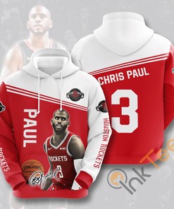 Sports Basketball Nba Houston Rockets Chris Paul Usa Hoodie 3D