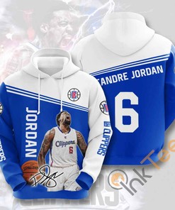 Sports Basketball Nba Los Angeles Clippers Deandre Jordan Usa Hoodie 3D