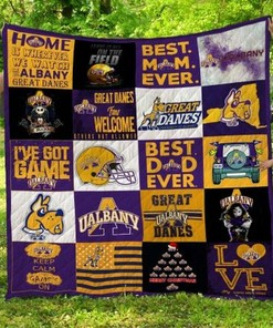 Sports Ncaa Albany Great Danes Collection Quilt Blanket Bedding Set