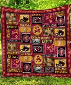 Sports Ncaa Arizona State Sun Devils Green Quilt Blanket Bedding Set