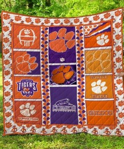 Sports Ncaa Clemson Tigers Loved Quilt Blanket Bedding Set