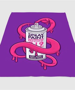 Spray Paint Thrasher Sherpa Fleece Blanket Gifts for Family, for Couple