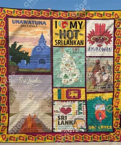 Sri Lanka Quilt Blanket Bedding Set