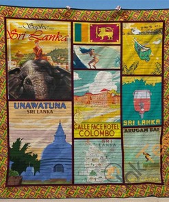 Sri Lanka Quilt Blanket Bedding Set With Pilliwcases Option