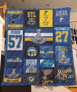 St. Louis Blues Fanatics Quilt Blanket Bedding Set