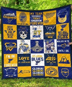 St. Louis Blues For Fan Gift Idea Quilt