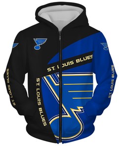 St. Louis Blues Hoodie 3D Zip Hoodie Gift for Fans