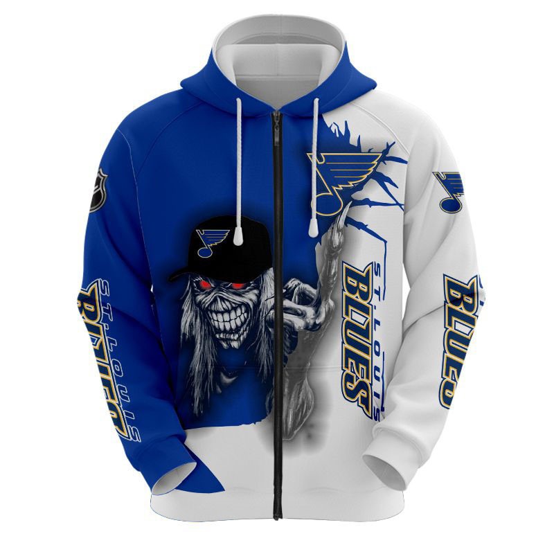 St. Louis Blues Hoodie Ultra Death Graphic Gift for Halloween - Image 3