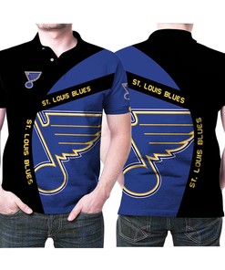 St. Louis Blues Nhl Ice Hockey Team Logo 3D All Over Print Polo Shirt
