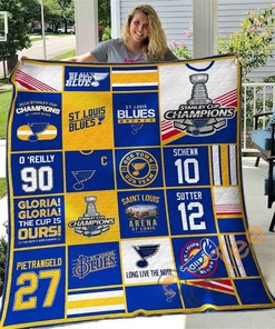St. Louis Blues Quilt Blanket And Bedding Set Option