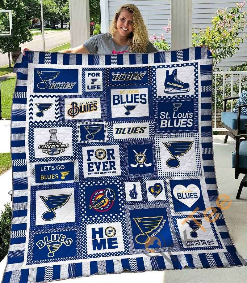 St. Louis Blues Quilt Blanket Bedding Set