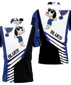 St. Louis Blues Snoopy For Fans 3D All Over Print Polo Shirt