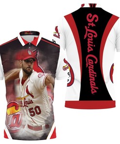 St Louis Cardinals Adam Wainwright 50 Throwing For Fan Polo Shirt All Over Print Shirt 3d T-shirt
