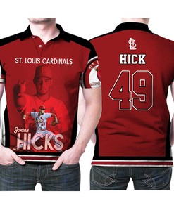 St Louis Cardinals Jordan Hicks 49 Great Player Mlb Baseball Hicks Lovers Polo Shirt