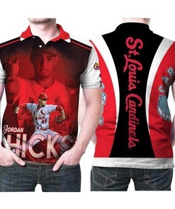 St Louis Cardinals Jordan Hicks 49 Legend Player Mlb Baseball Team Logo Polo Shirt