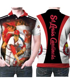 St Louis Cardinals Legend Players Mlb Baseball Team Logo 1 3D All Over Print Polo Shirt