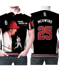 St Louis Cardinals Mark Mcgwire 25 Legend Player Mlb Baseball Team Polo Shirt