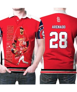 St Louis Cardinals Nolan Arenado 28 Legend Player Mlb Baseball Team Arenado Lovers Polo Shirt