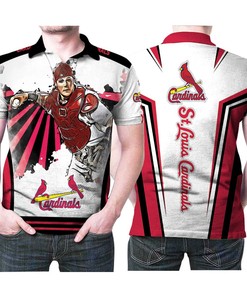 St Louis Cardinals Yadier Molina 3 Legend Forever Mbl Baseball 3D All Over Print Polo Shirt
