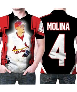 St Louis Cardinals Yadier Molina 4 Best Players Mlb Baseball Team Polo Shirt
