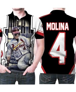 St Louis Cardinals Yadier Molina 4 Leader Legend Player Mlb Baseball Polo Shirt