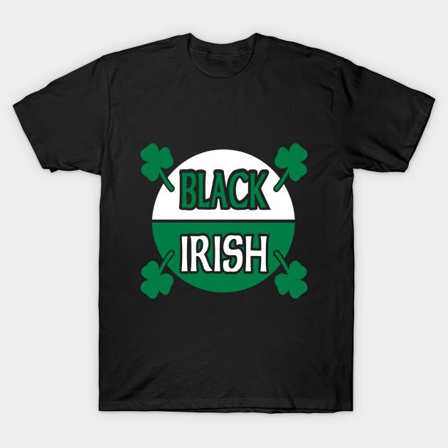 St Patrick's Day Black Irish With Circle And Shamrocks Baby Shirt