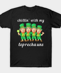 St Patricks Day Chillin' With My Leprechauns Shirt